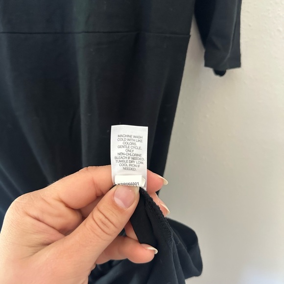 J JILL Wearever Asymmetrical Black Knee Length Dress - Picture 5 of 7